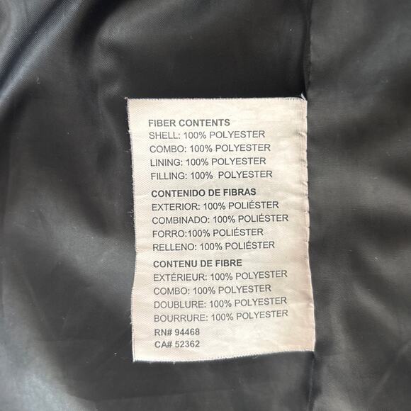 ESPIRIT Quilted  Full Zip with Unique Bear Claw Accent ToggleJacket Size L - Picture 7 of 8